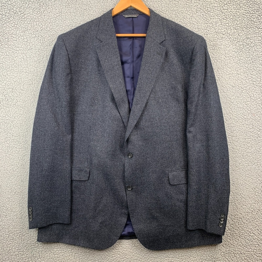 Jack Victor Sport Coat Super 110's Wool Puppytooth Two Button Blazer Mens 52 XL